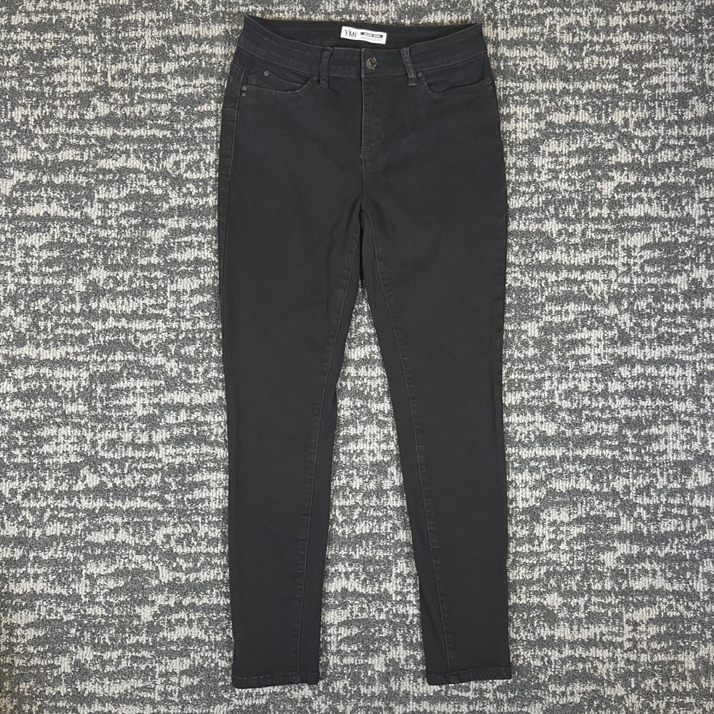 YMI Skinny Jeans Womens 11/30 Black WannaBettaButt Mid Rise Stretch P954051N